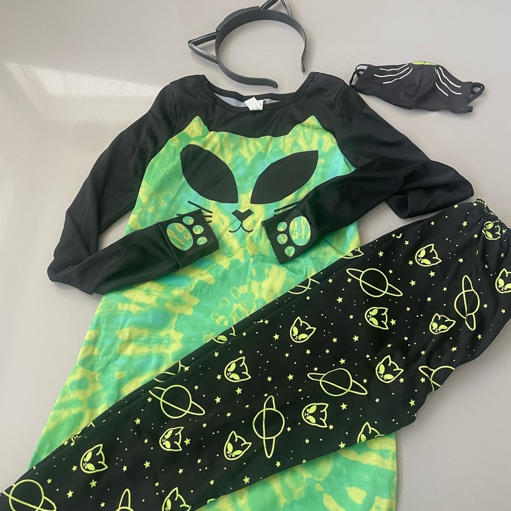 Girls Cosmic Cat costume - Picture 8 of 10
